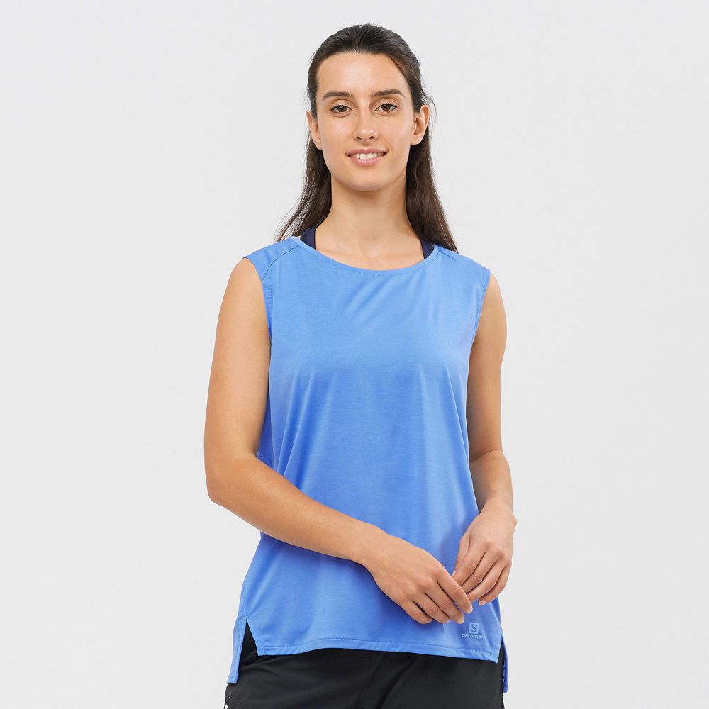 SALOMON OUTLINE SUMMER Philippines - Women's Tank - Marina | 684275-ANQ